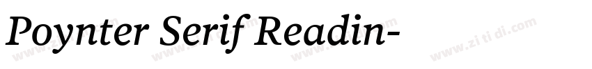 Poynter Serif Readin字体转换